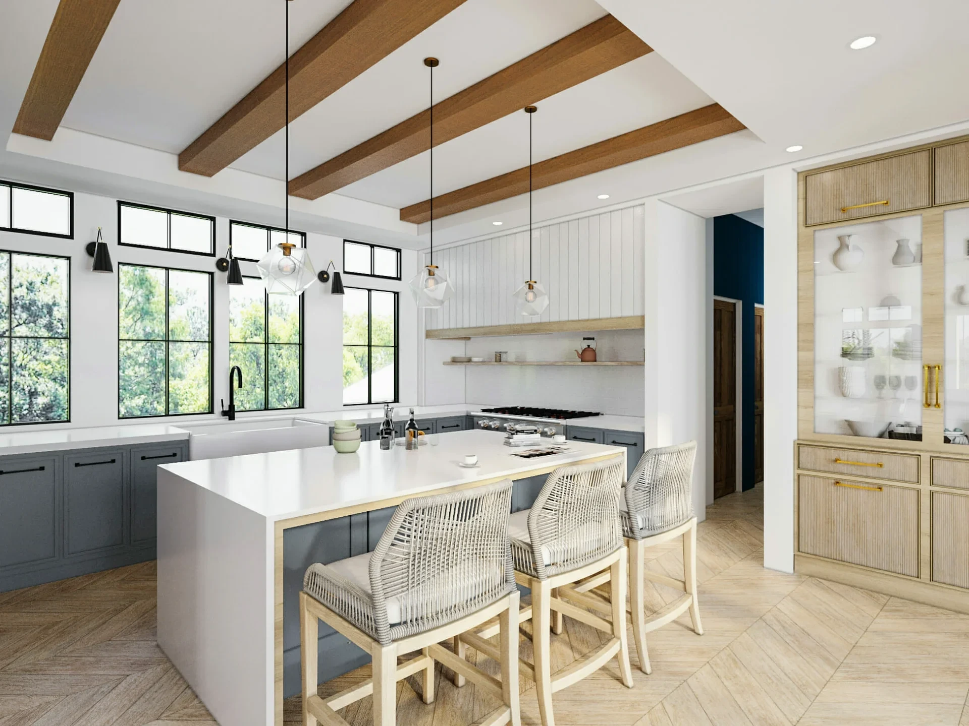 Open Kitchen and Dining Design - GuestFriendly Home Interiors in Hyderabad Planning Spaces for Frequent Visitors Hyderabad | OliveOak Interiors