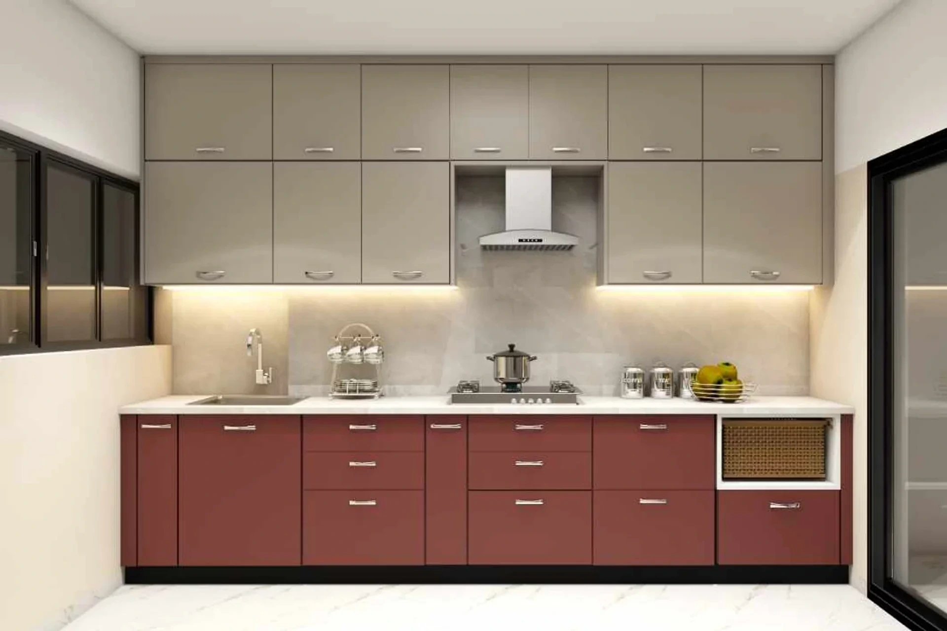 9 Quick Reference for Heavy Indian Cooking Kitchen Design - Interior Design of a Kitchen for Heavy Indian Cooking Hyderabad | OliveOak Interiors