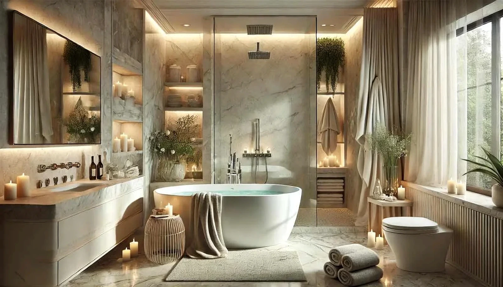 2 SpaInspired Wet Zones - Luxury Bathroom Interior Design Ideas for Modern Indian Homes Hyderabad | OliveOak Interiors