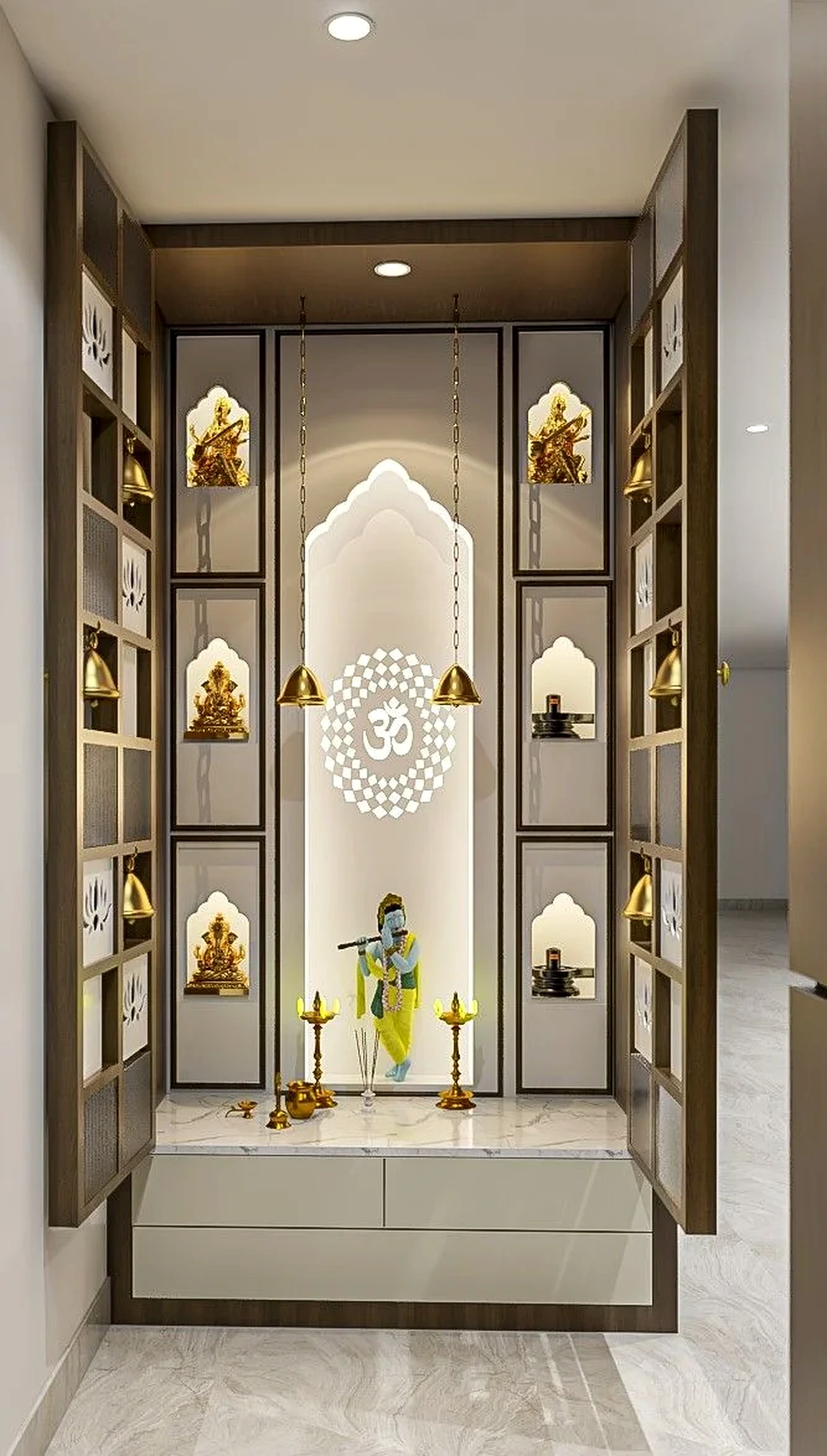Make Room for Pooja and Festive Dcor - Designing a Home Interior for Indian Hosting and Large Family Gatherings Hyderabad | OliveOak Interiors